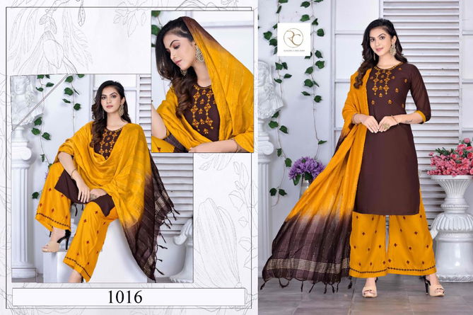 Rc Kesariya 1 Latest Fancy Ethnic Wear Rayon Ready Made Suit Collection